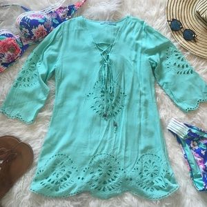 ❤️ Bundle 2 for $15 Aqua/ Mint Swim Coverup